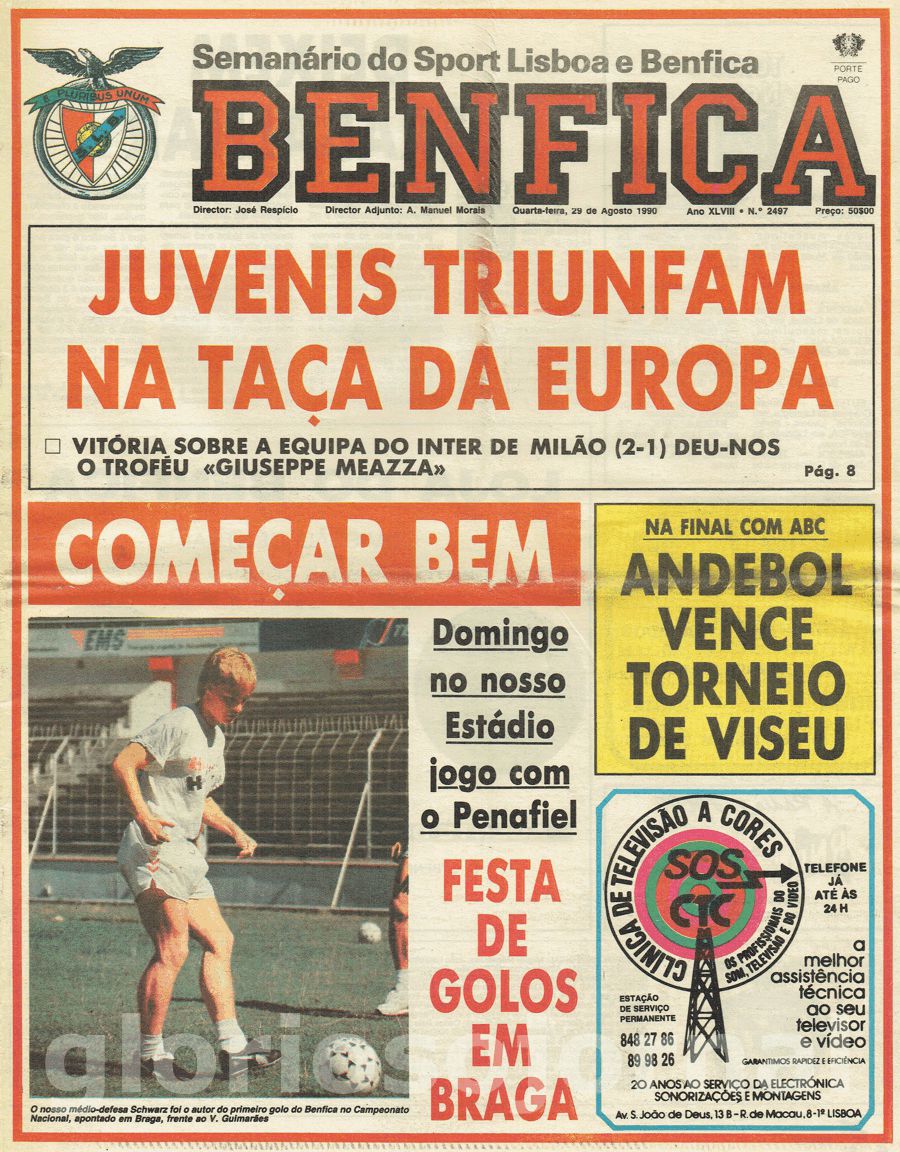 jornal o benfica 2497 1990-08-29